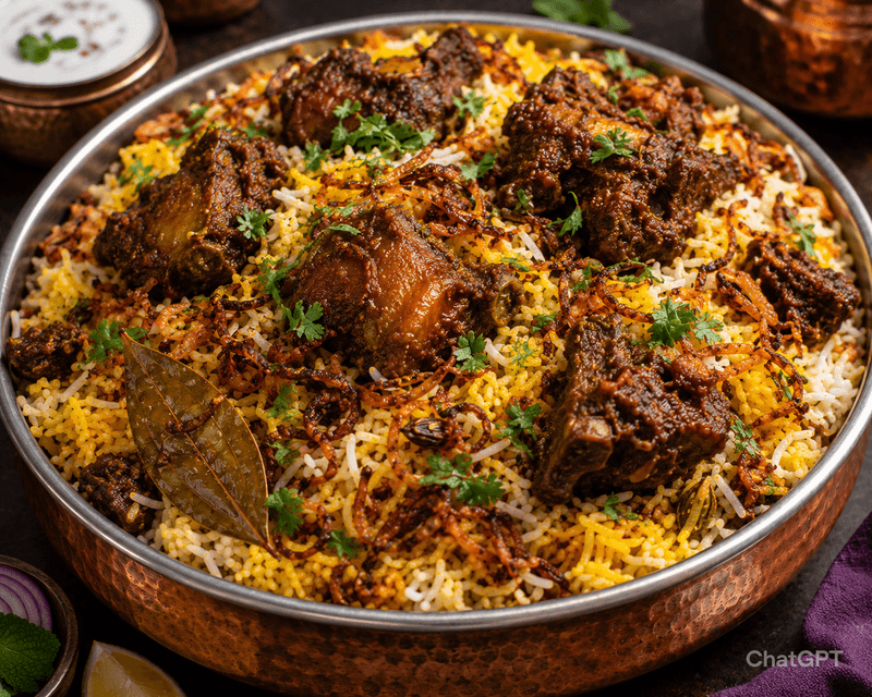 Mutton Ghee Roast Biryani